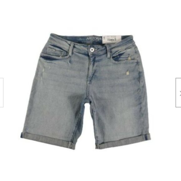 Arizona Jean Co. Womens JUNIOR Sz 9 Cuffed Bermuda shorts - Picture 1 of 8